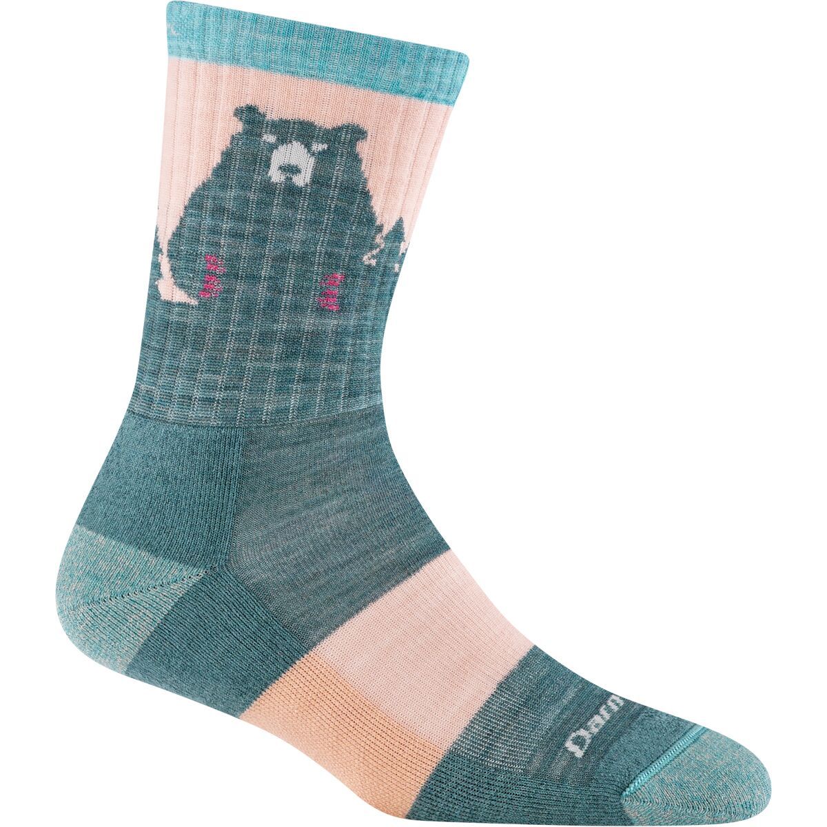 Image of Darn Tough Bear Town Micro Crew Light Cushion Sock - Women's Quartz, S