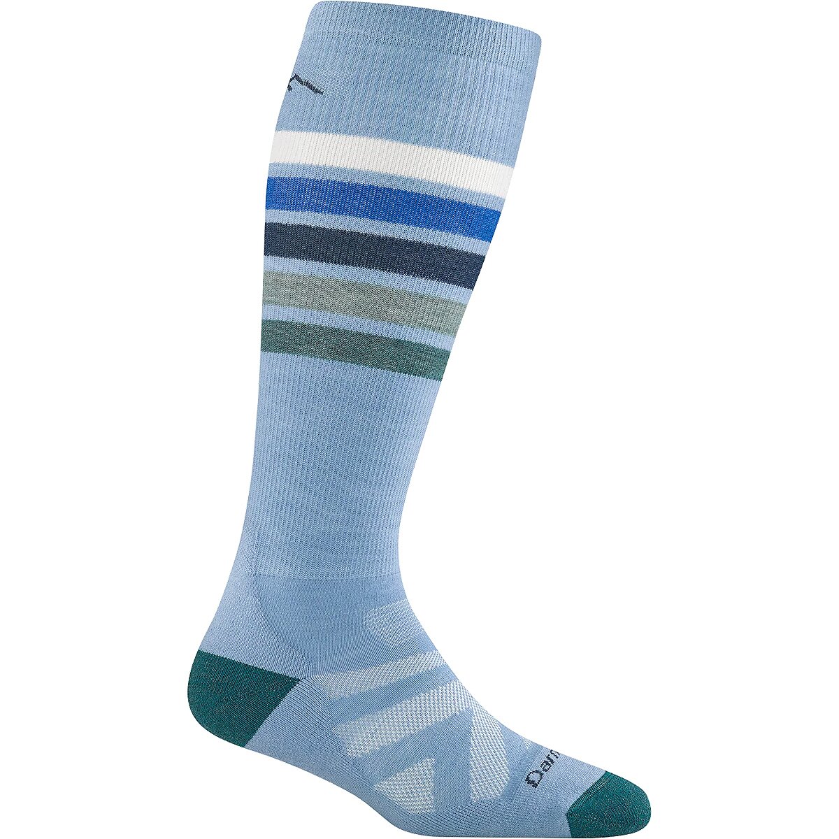 Image of Darn Tough Snowburst OTC Midweight Cushion Sock - Women's Bluebird, S