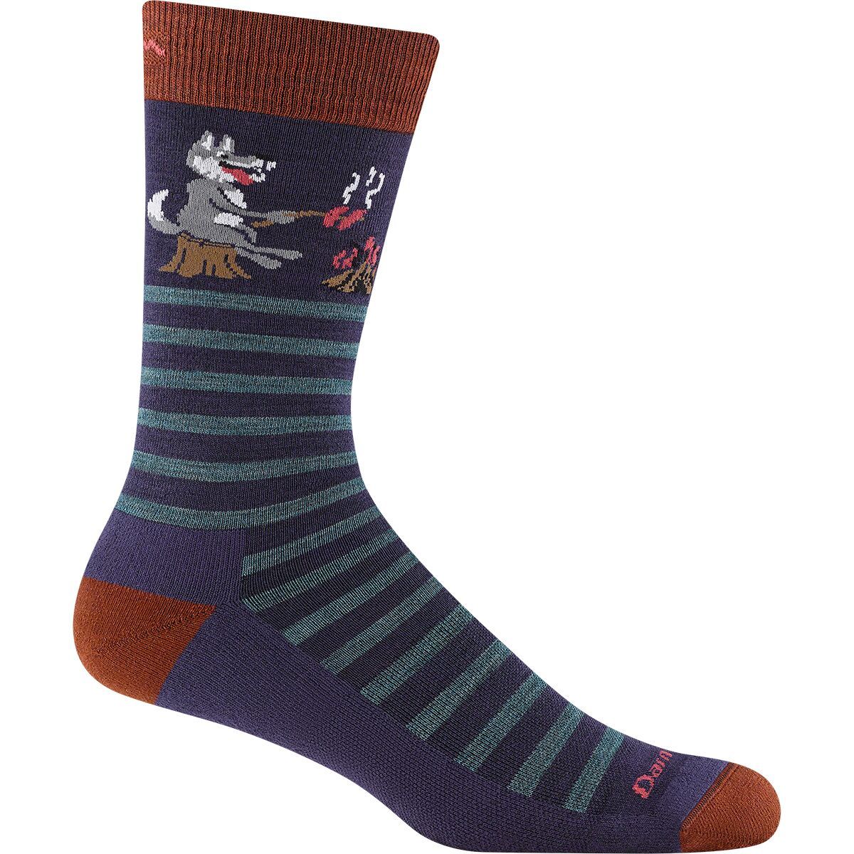 Image of Darn Tough Wild Life Crew Lightweight + Cushion Sock - Men's Blackberry, XL