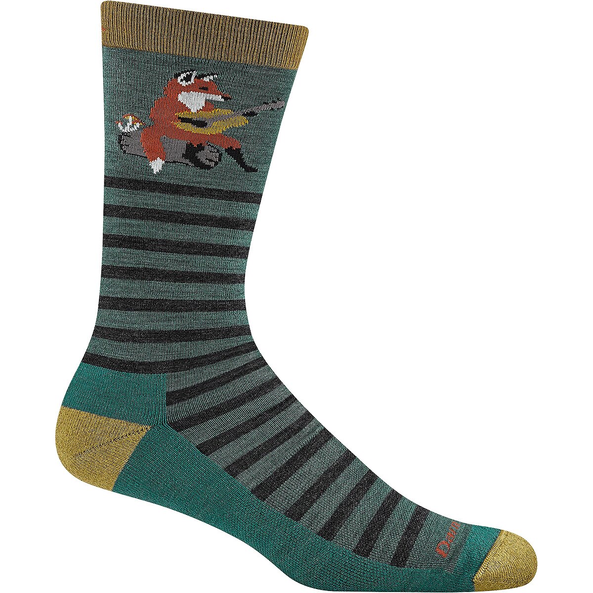 Image of Darn Tough Wild Life Crew Lightweight + Cushion Sock - Men's Fox Teal, XL