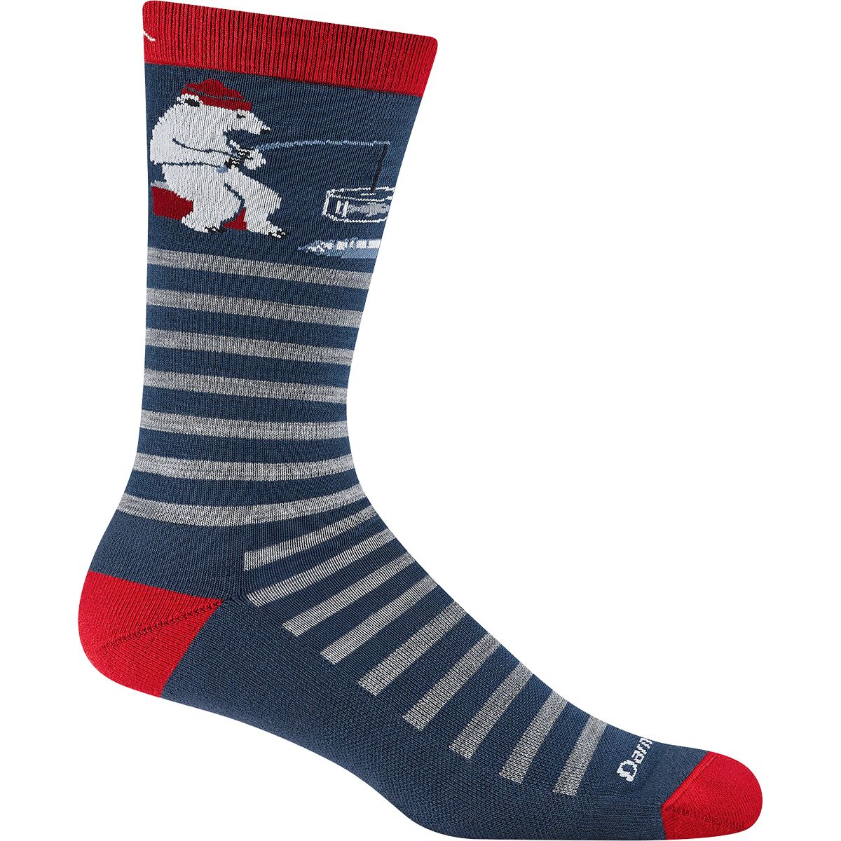 Image of Darn Tough Wild Life Crew Lightweight + Cushion Sock - Men's Polar Bear Lake, L