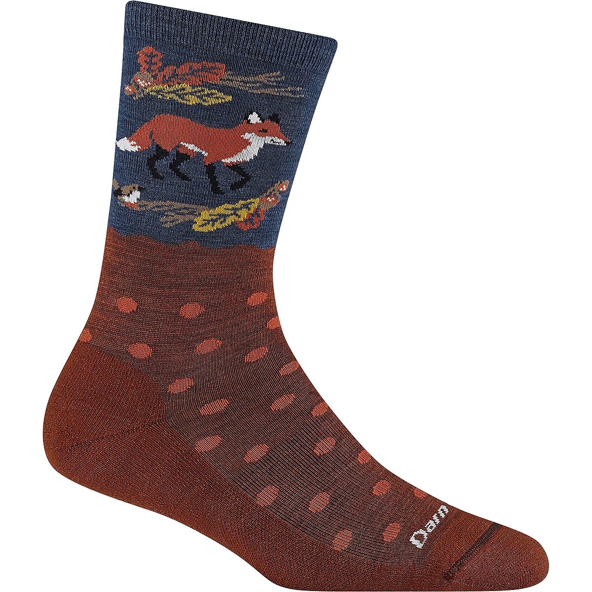 Image of Darn Tough Wild Life Lightweight Cushion Crew Sock - Women's Fox Foliage, S