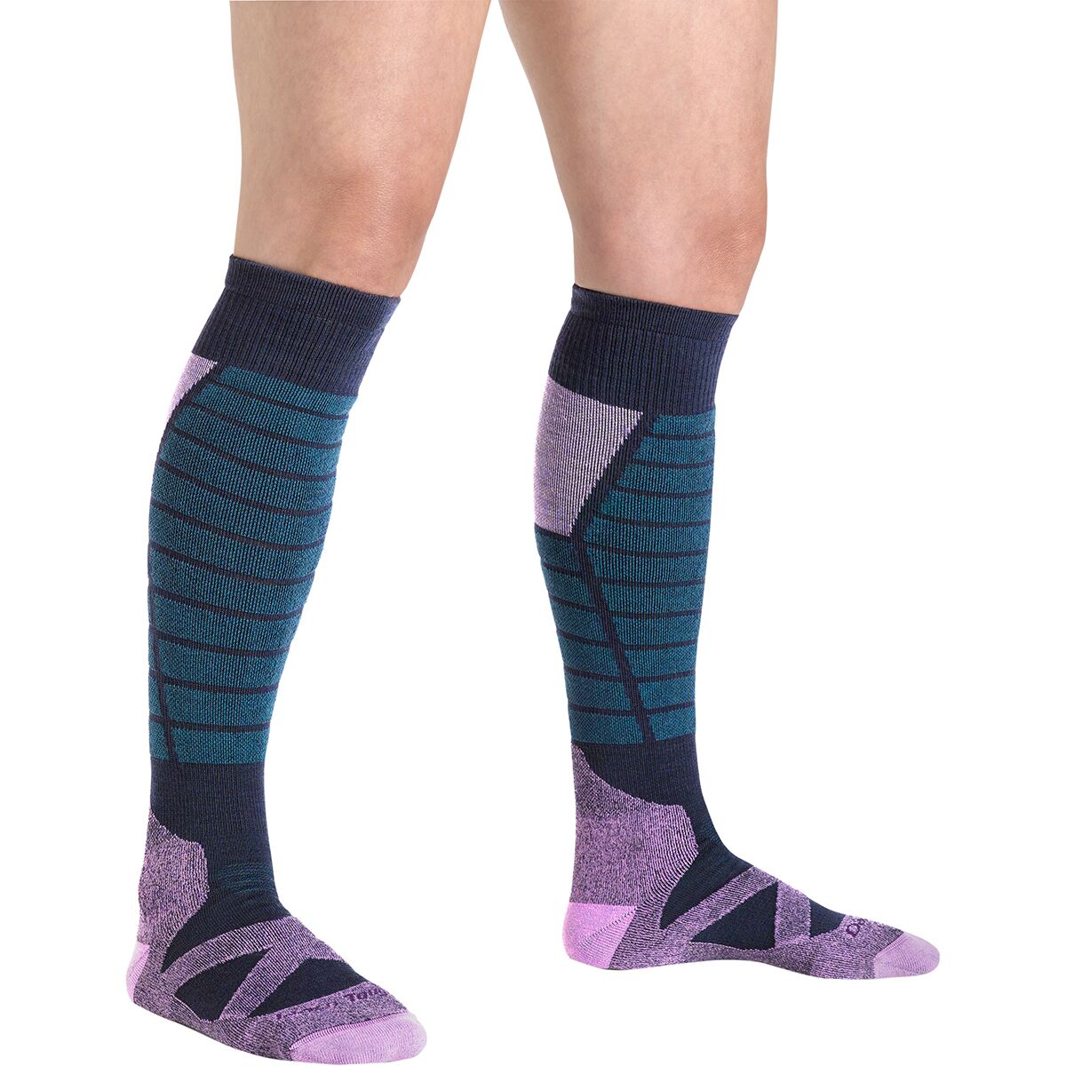 Darn Tough Women's Function X OTC Midweight Socks - Padded Shin For Ski & Snow Sports