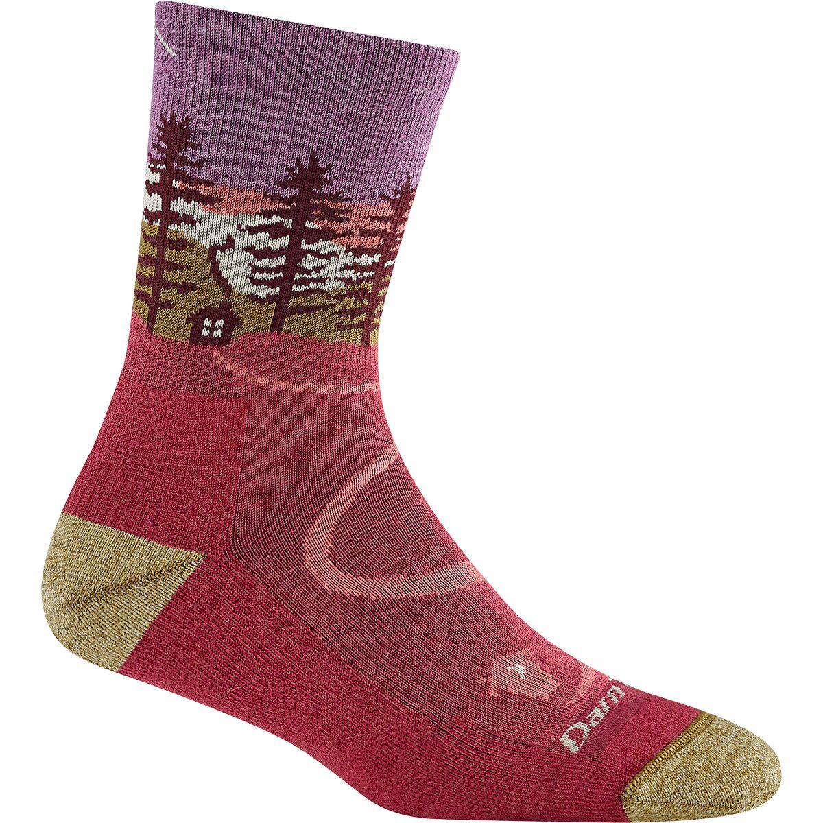 Image of Darn Tough Northwoods Micro Crew Midweight Cushion Sock - Women's Cranberry, M
