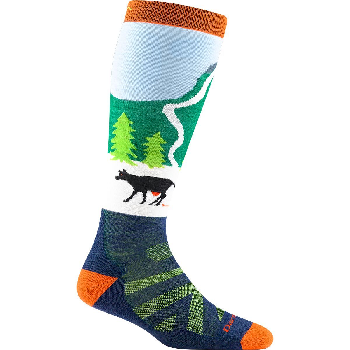 Darn Tough Pow Cow OTC Midweight Cushion Sock - Kids' Green, L