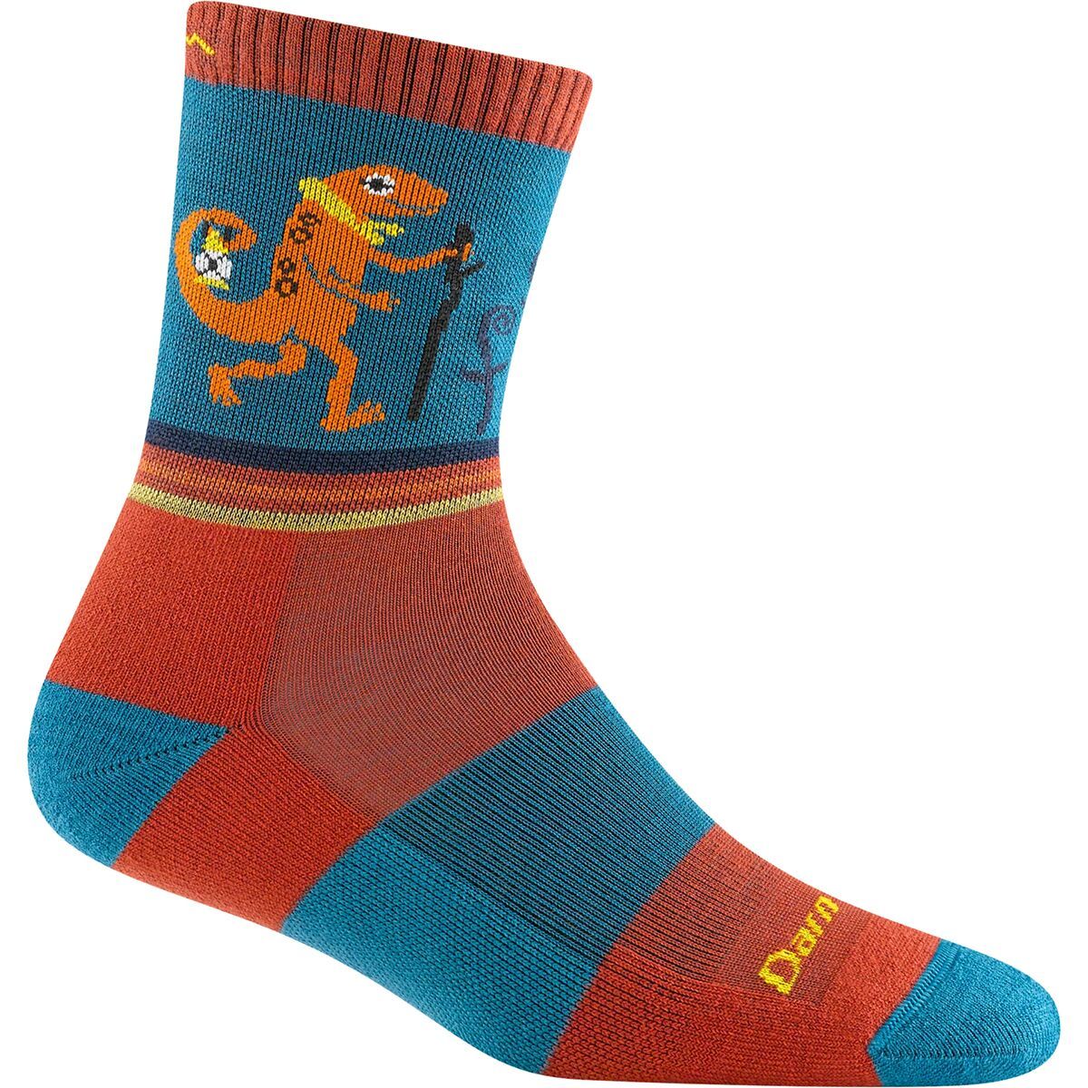 Image of Darn Tough Sal Micro Crew Lightweight Cushion Sock - Kids' Lava, L