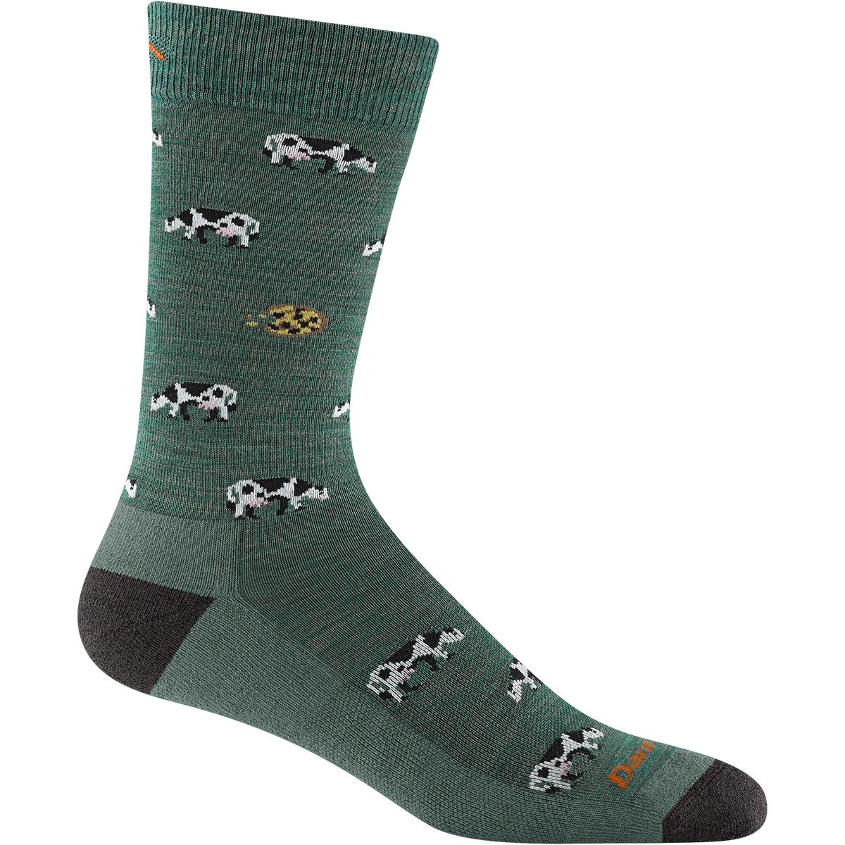 Image of Darn Tough Dairy Air Crew Lightweight Sock + Cushion Pasture, L