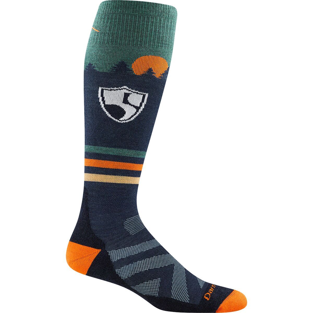 Image of Darn Tough High Fives OTC Midweight Sock + Cushion Eclipse, S