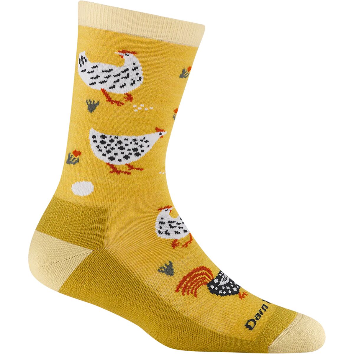 Image of Darn Tough Mother Clucker Crew Lightweight Sock + Cushion - Women's Sunny, L