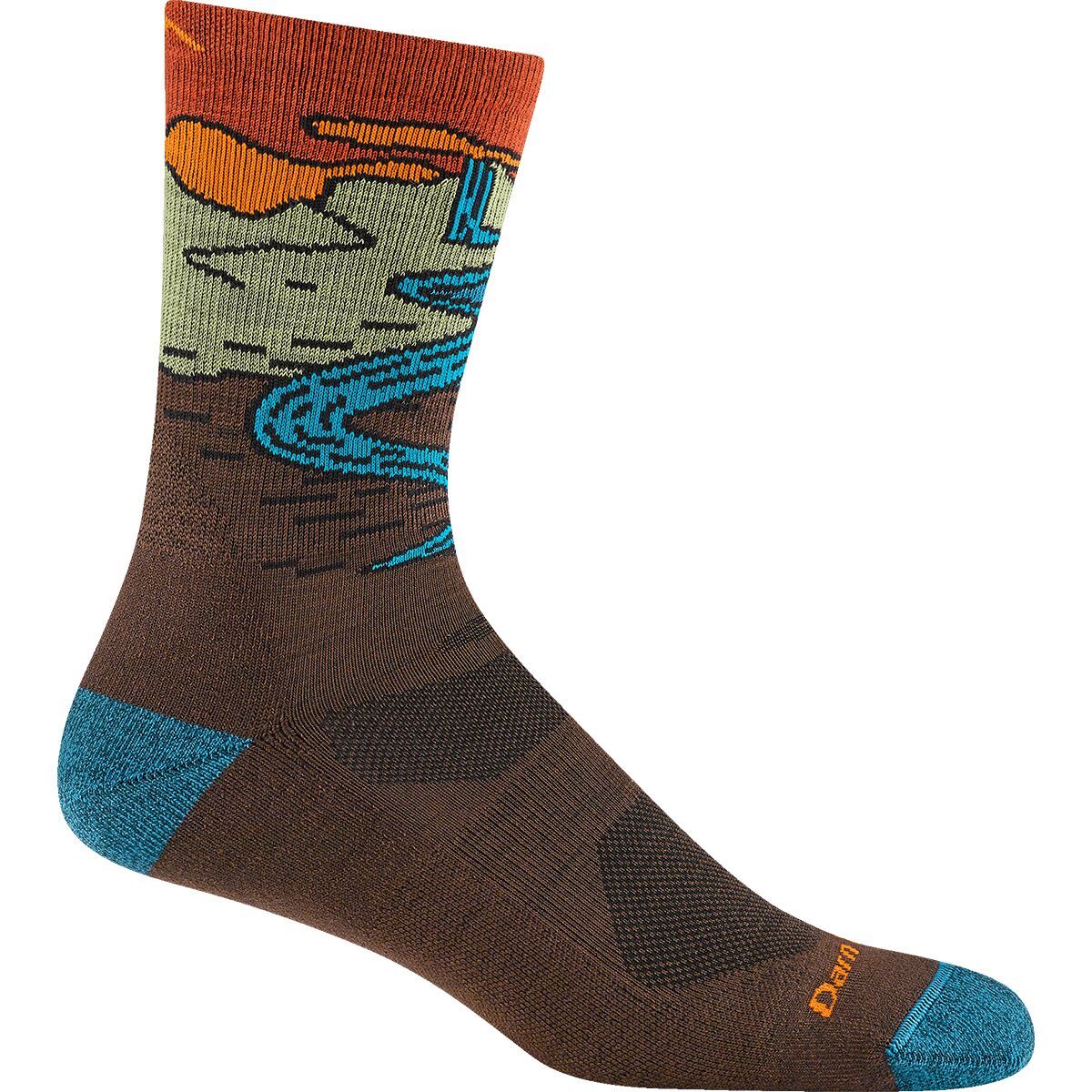 Image of Darn Tough Chasing Waterfalls Lightweight Micro Crew Sock - Men's Earth, XL