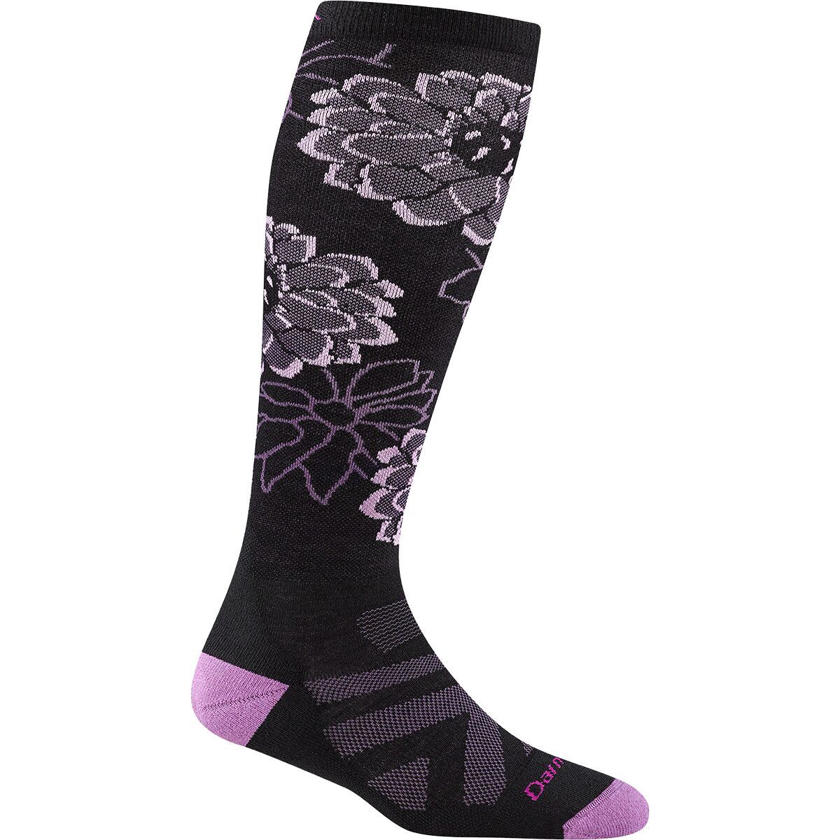 Image of Darn Tough Dahlia OTC Midweight Cushion Sock - Women's Black, L