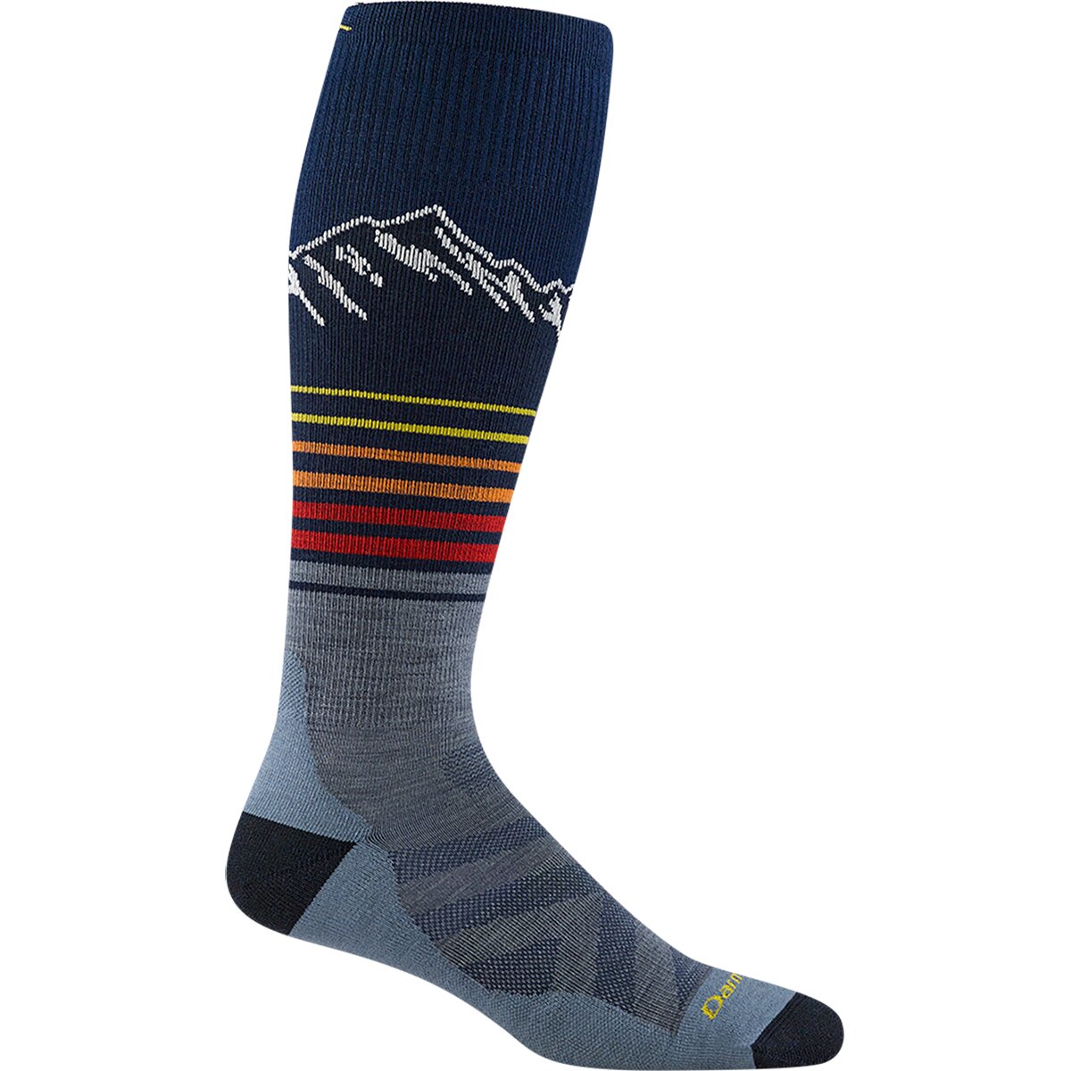 Image of Darn Tough Steep Lines OTC Lightweight Cushion Sock -Men's Eclipse, M