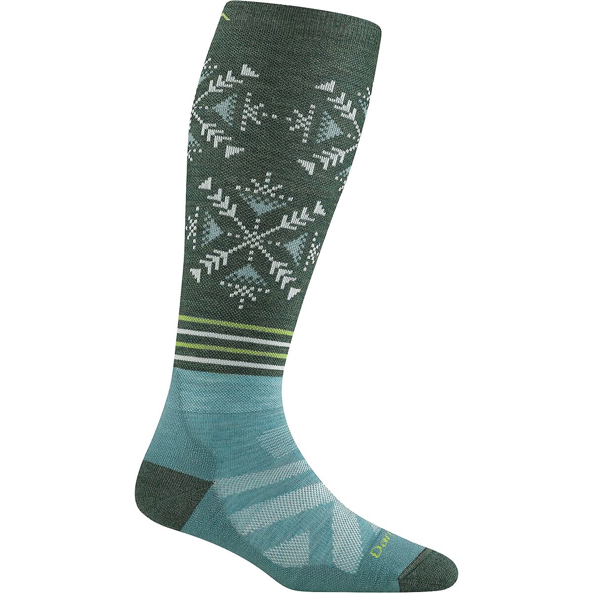 Image of Darn Tough Snowfall OTC Midweight + Cushion Sock - Women's Juniper, M