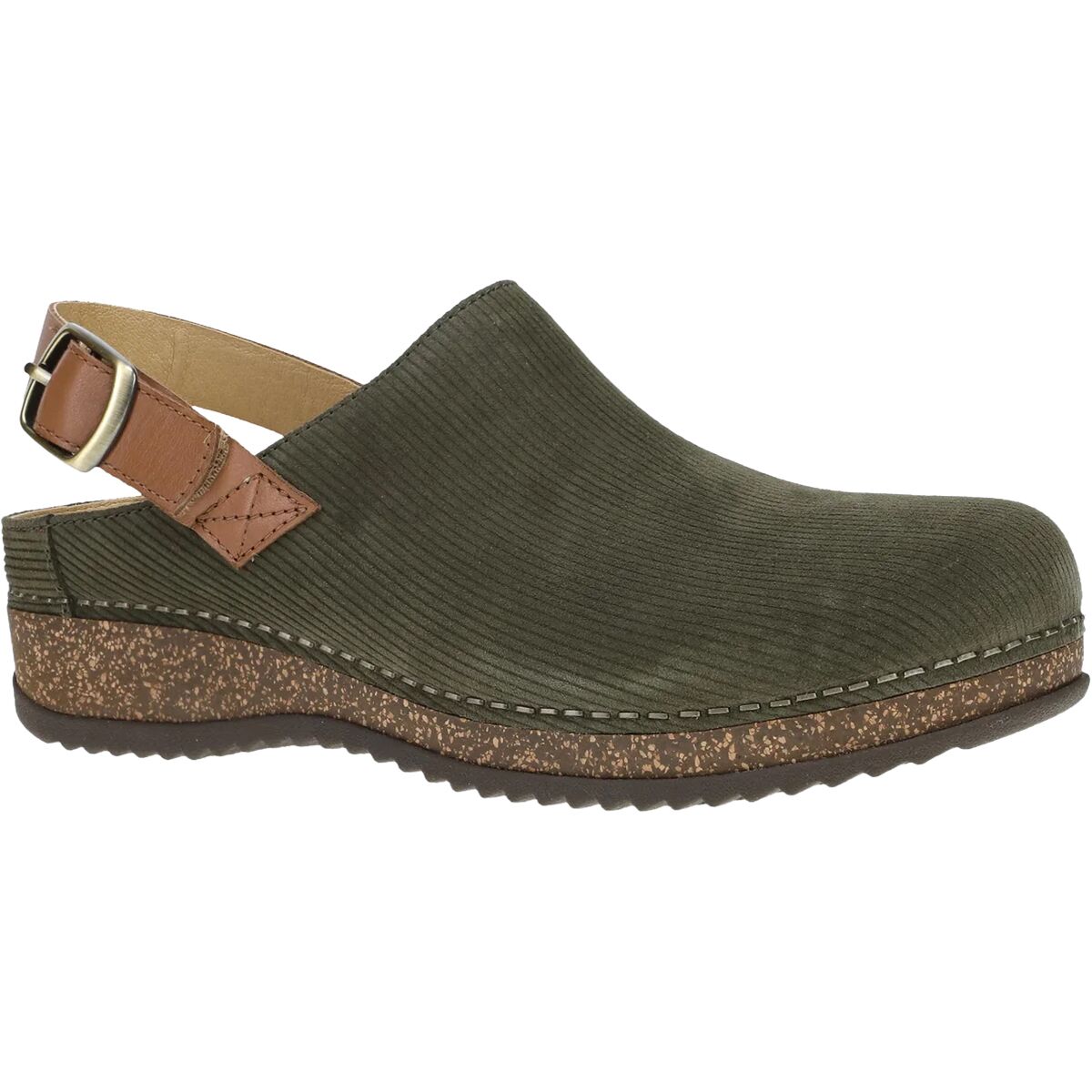 Image of Dansko Merrin Clog - Women's Olive Embossed Suede, 39.0