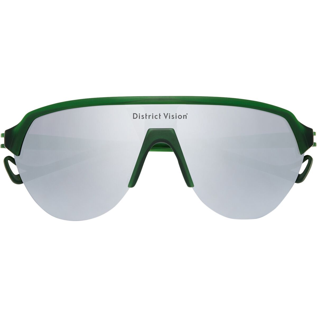 Image of District Vision Nagata Speed Blade Sunglasses Pine/D+ Silver Gradient, One Size