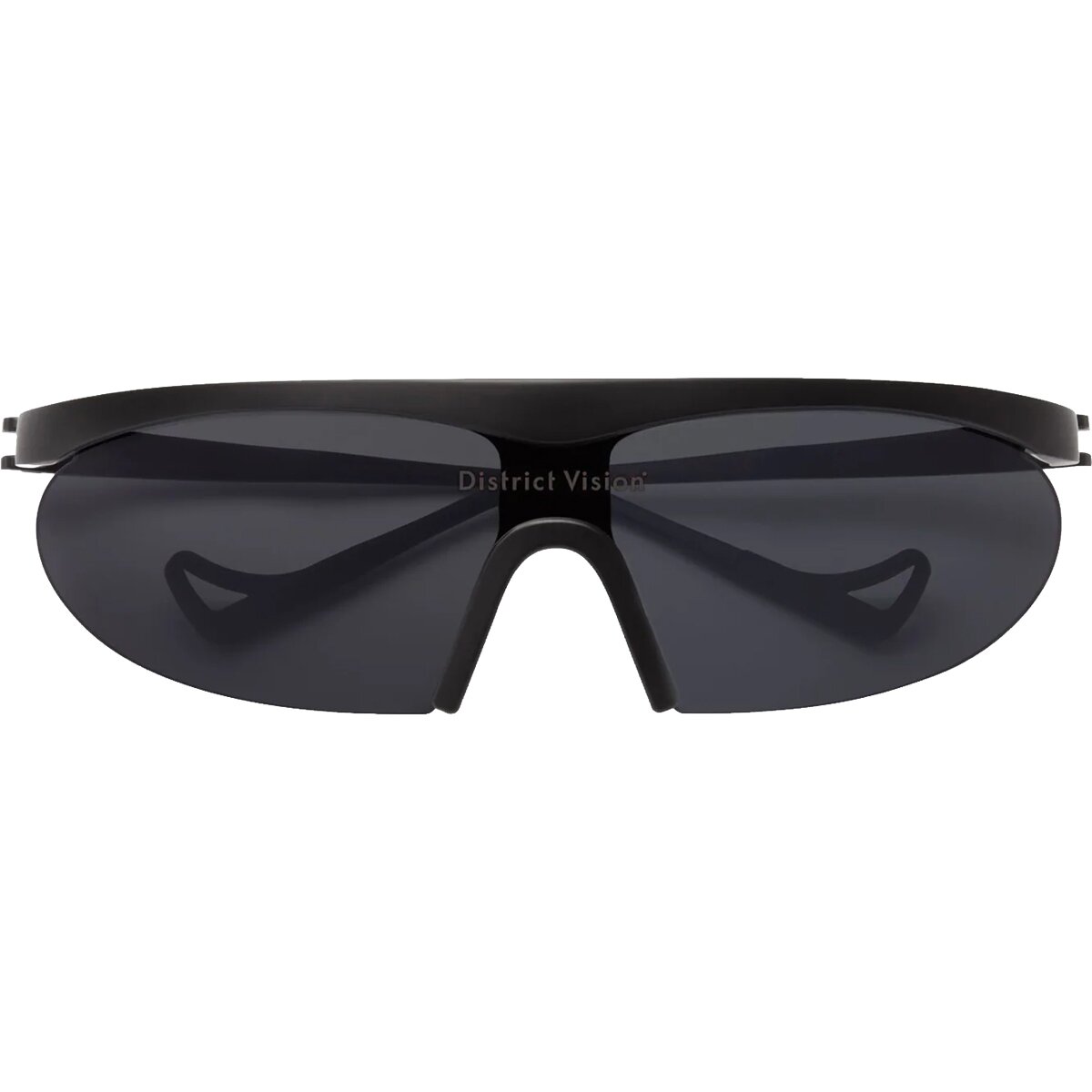 Image of District Vision Koharu Eclipse Sunglasses Black/D+ Onyx Mirror, One Size