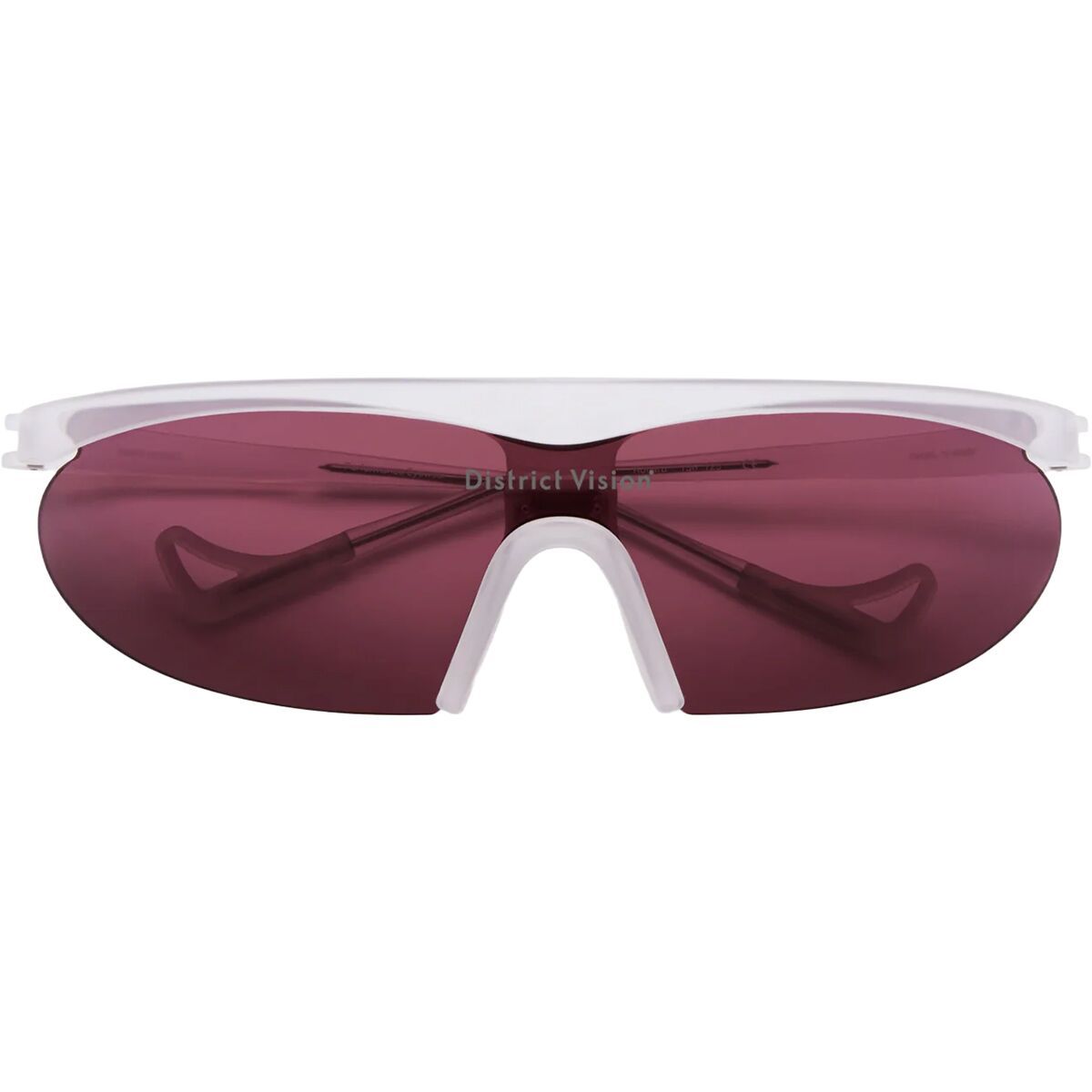 Image of District Vision Koharu Eclipse Sunglasses Clear/D+ Black Rose, One Size