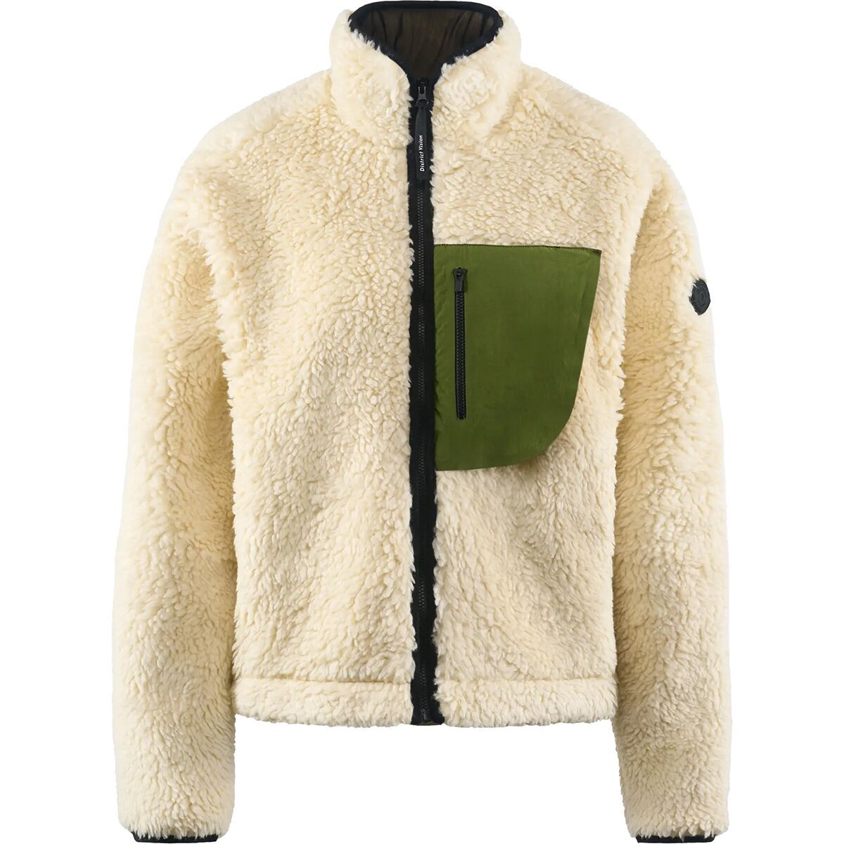 Image of District Vision Cropped Pile Fleece Jacket - Women's Natural, M