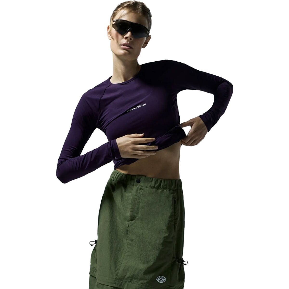 Image of District Vision Lightweight Long-Sleeve T-Shirt - Women's Plum, XL