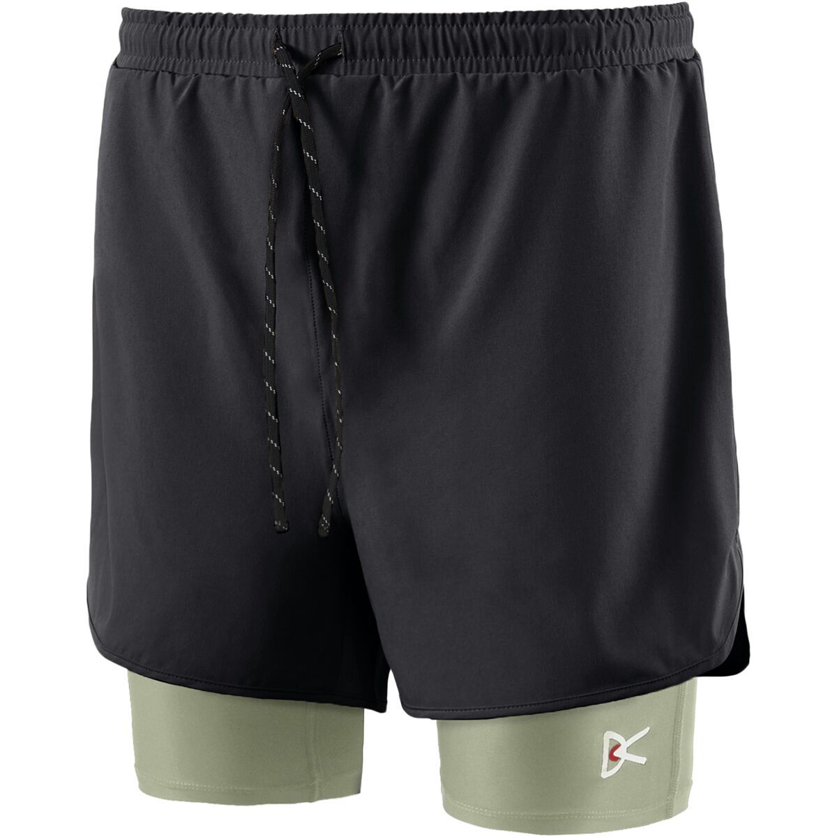Image of District Vision Layered Pocketed Trail Short - Men's Morel-Black, L