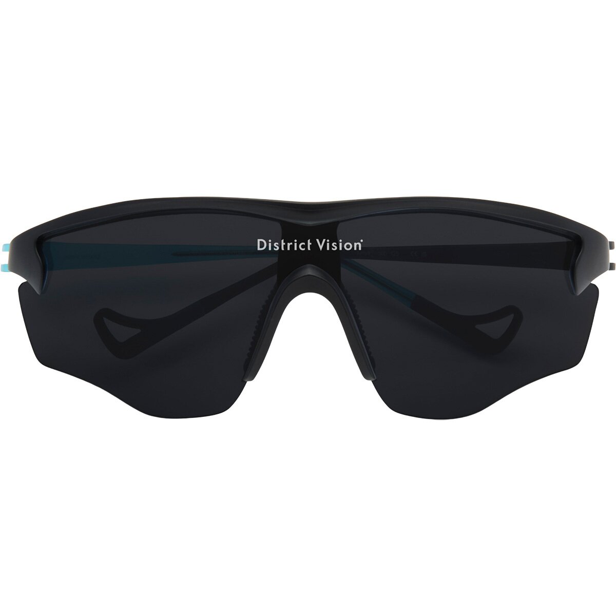 Image of District Vision Junya Racer Sunglasses Azure Black/D+ Onyx Mirror, One Size