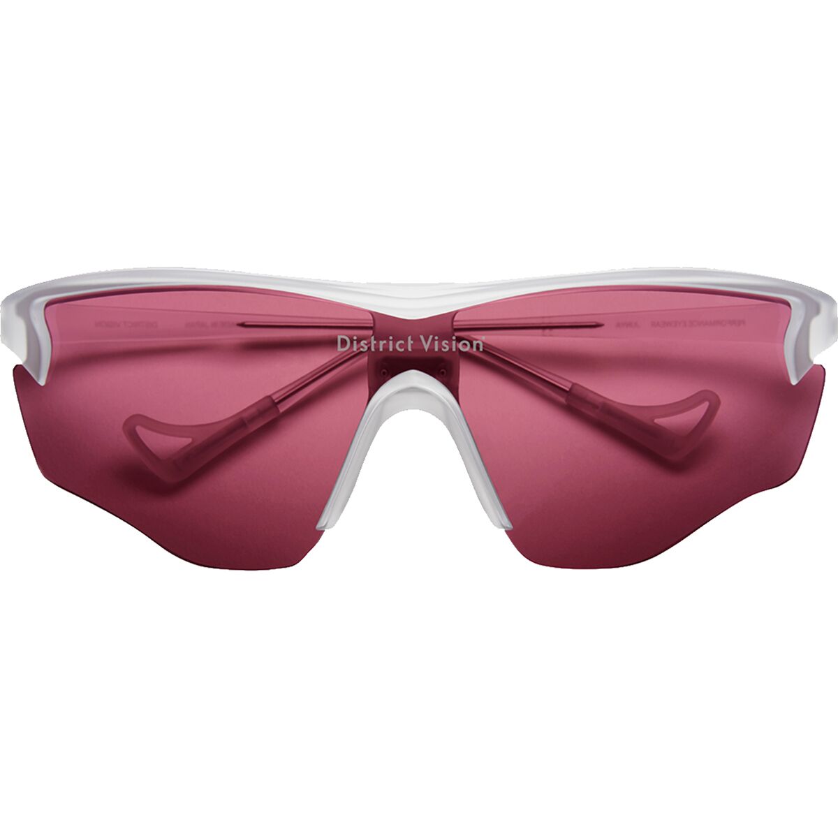 Image of District Vision Junya Racer Sunglasses Clear/D+ Black Rose, One Size
