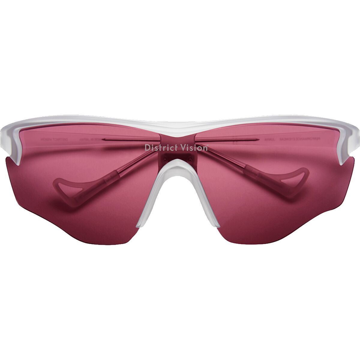Image of District Vision Junya Racer Sunglasses Clear/D+ Black Rose, One Size