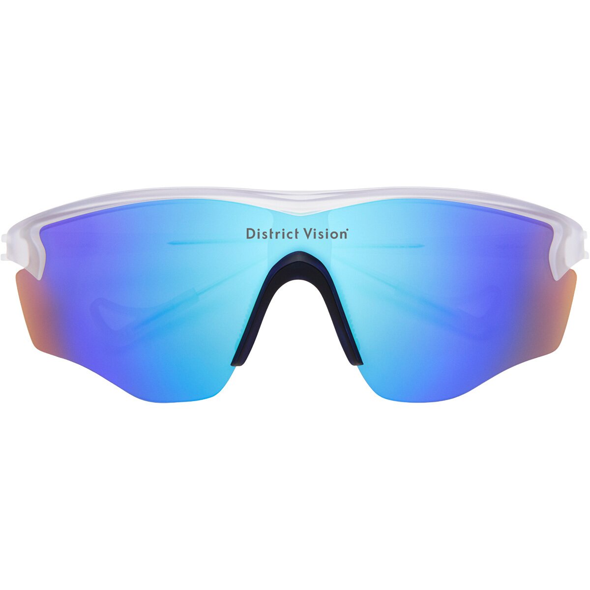 Image of District Vision Junya Racer Sunglasses Pulsar/D+ Blue Mirror, One Size