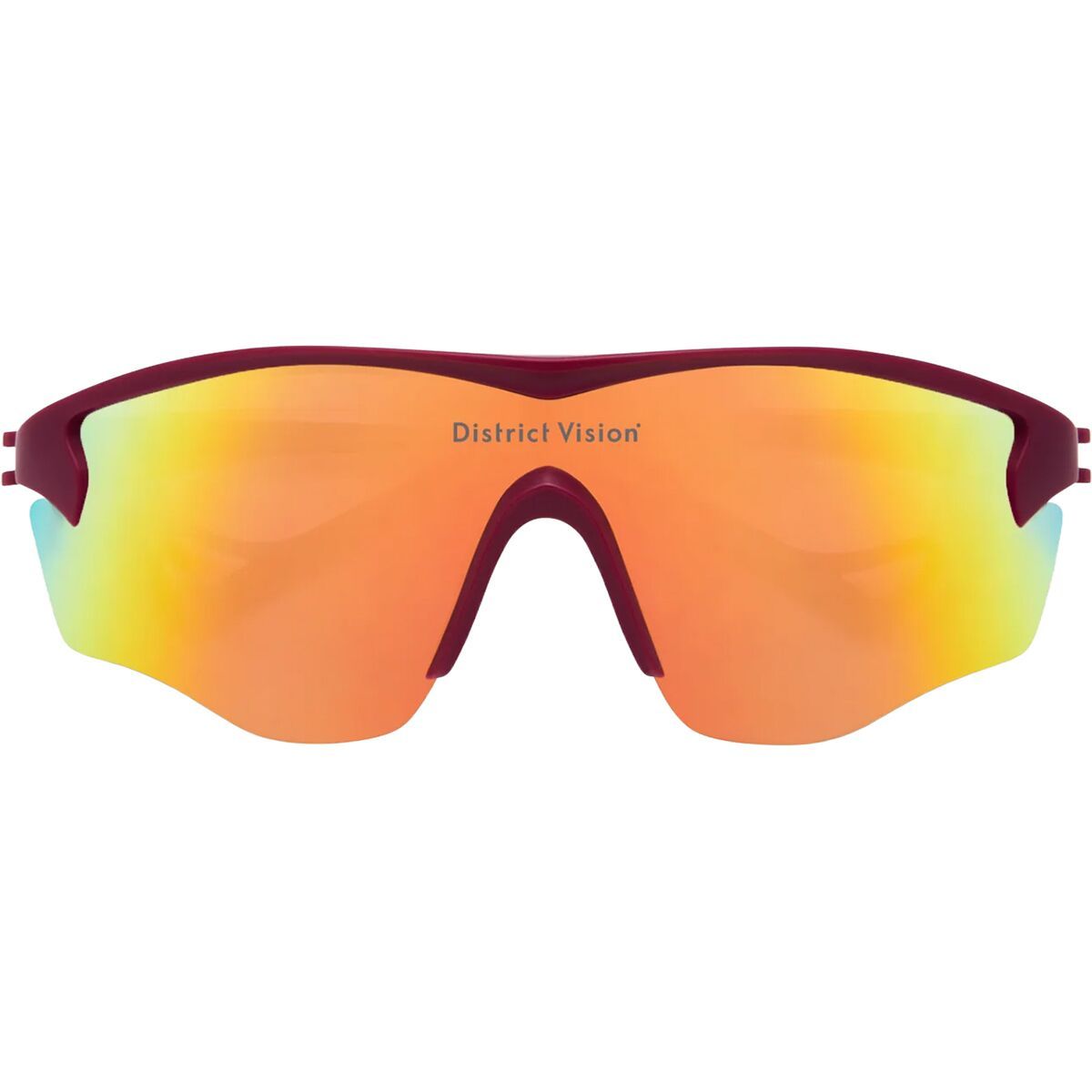 Image of District Vision Junya Racer Sunglasses Raspberry/D+ Spectral Mirror, One Size