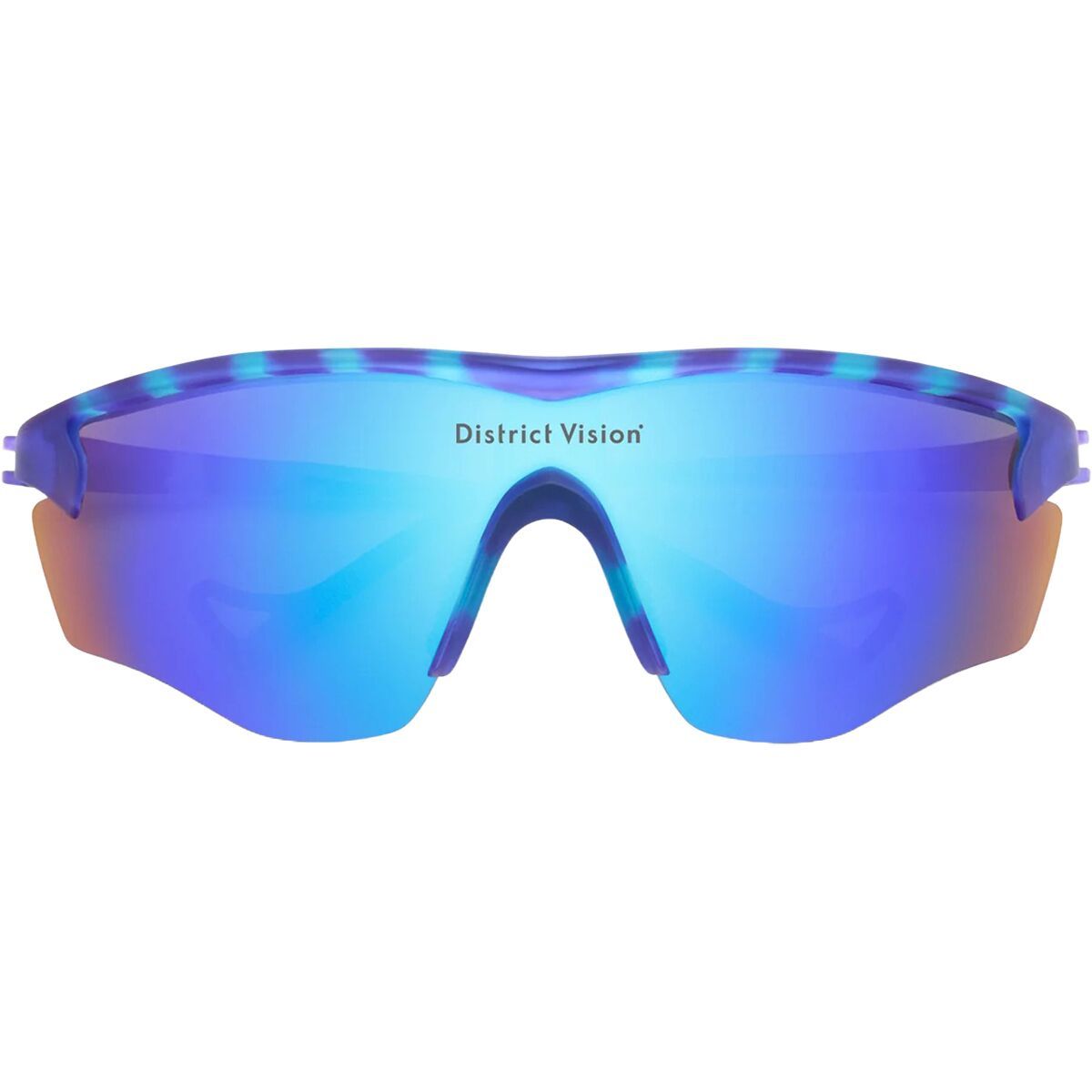 Image of District Vision Junya Racer Sunglasses Violet Tortoise/D+ Indigo Mirror, One Size