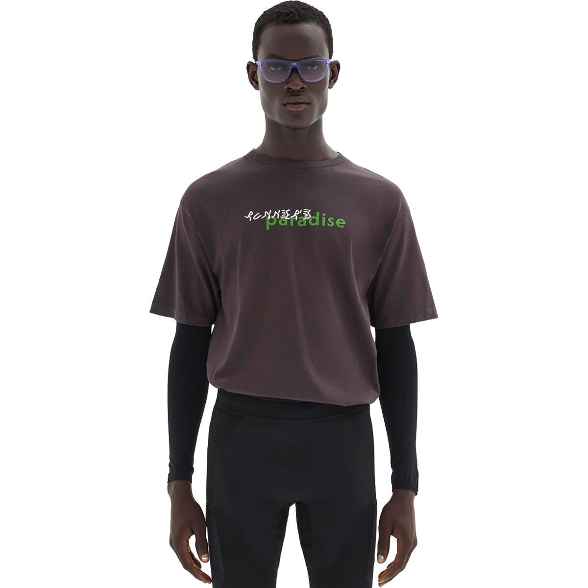 Image of District Vision California Cotton T-Shirt - Men's Paradise Vintage Black, L