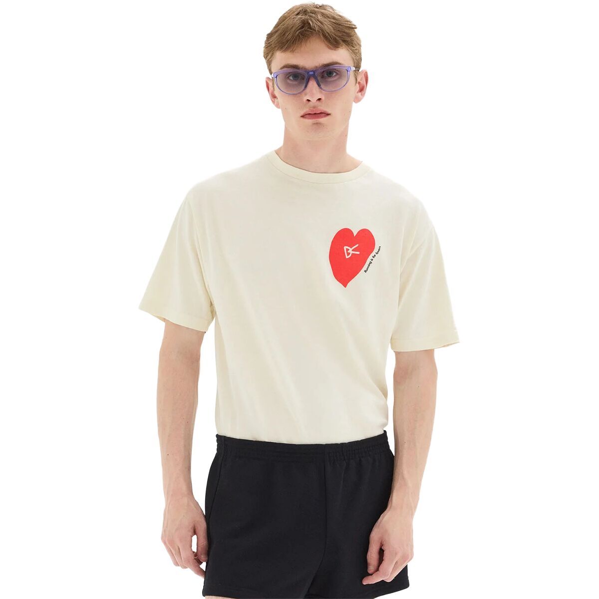 Image of District Vision California Cotton T-Shirt Run in Love Vintage White, S