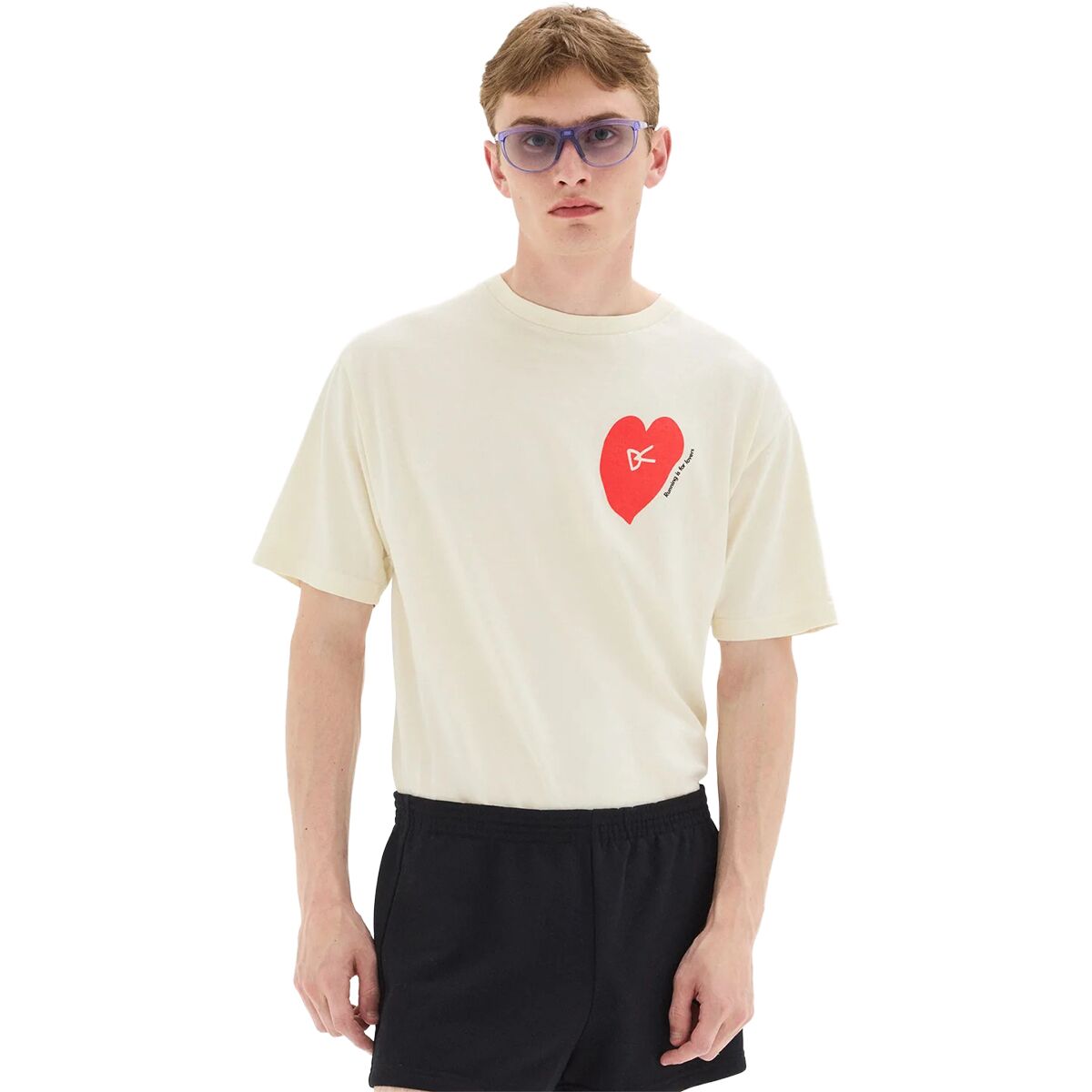 Image of District Vision California Cotton T-Shirt Run in Love Vintage White, XL