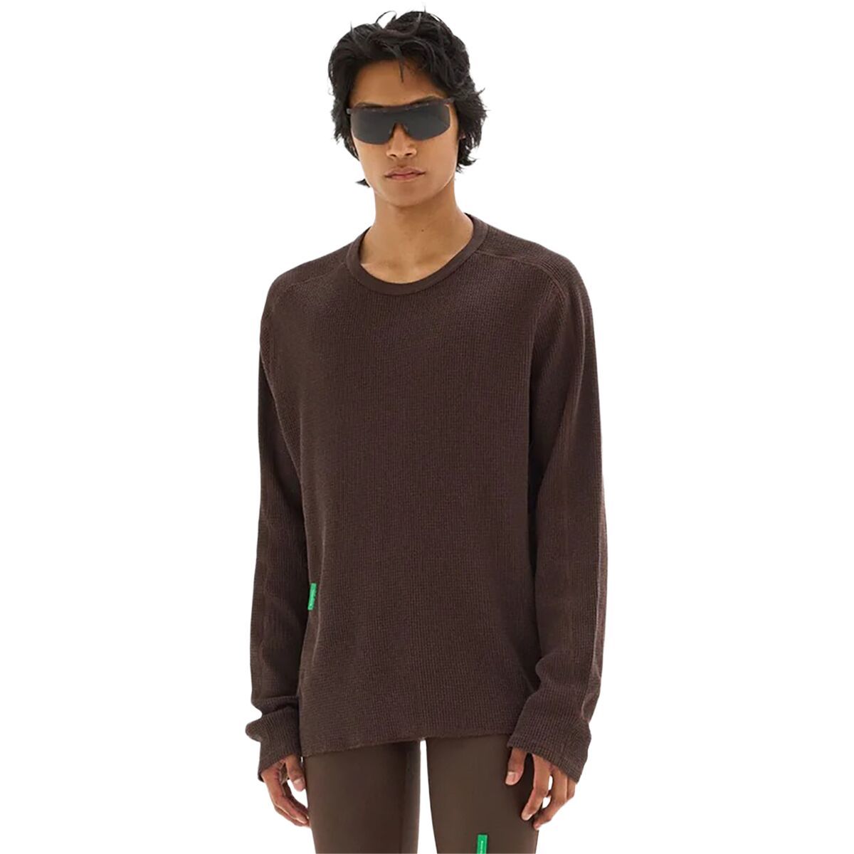 Image of District Vision Long Sleeve Waffle T-Shirt - Men's Umber, M