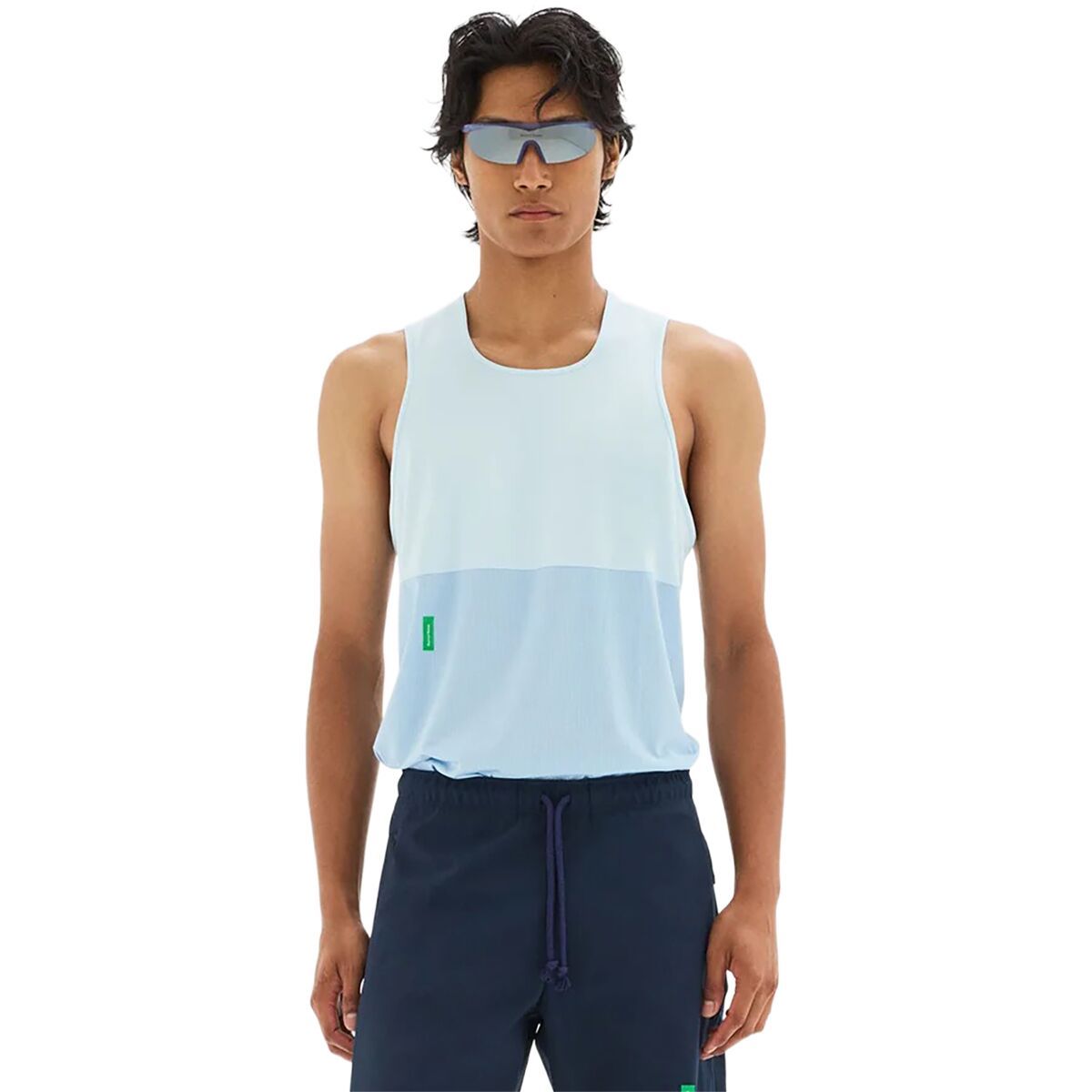 Image of District Vision Panelled Training Singlet - Men's Frost, L