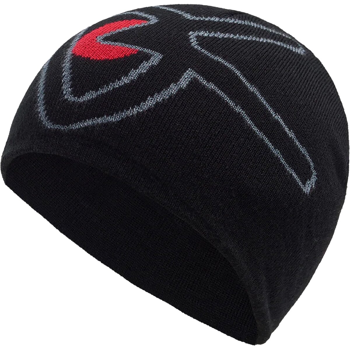 Image of District Vision Merino Wool Beanie Black/Red, One Size