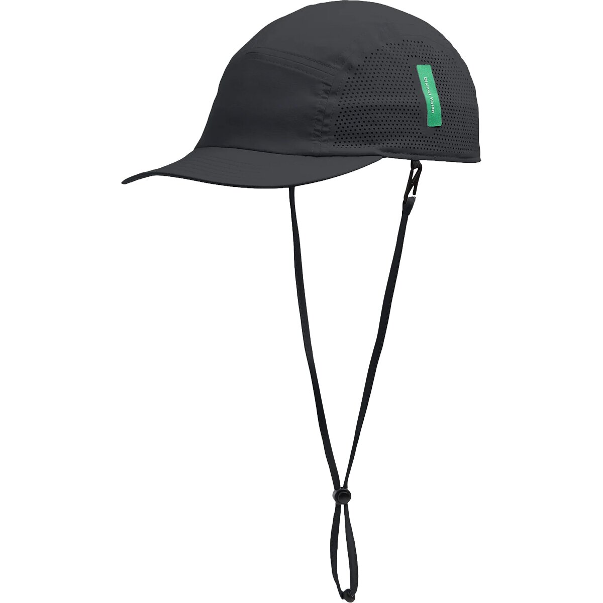Image of District Vision Perforated Strap Hat Black, One Size