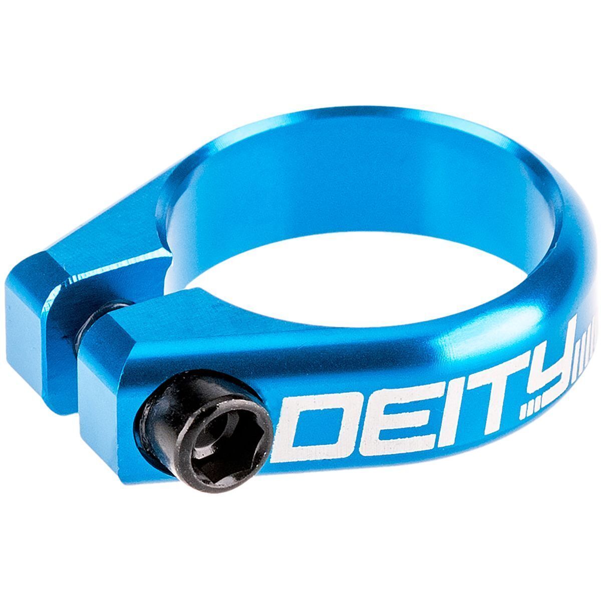 Image of Deity Components Circuit Seatpost Clamp Blue, 34.9mm