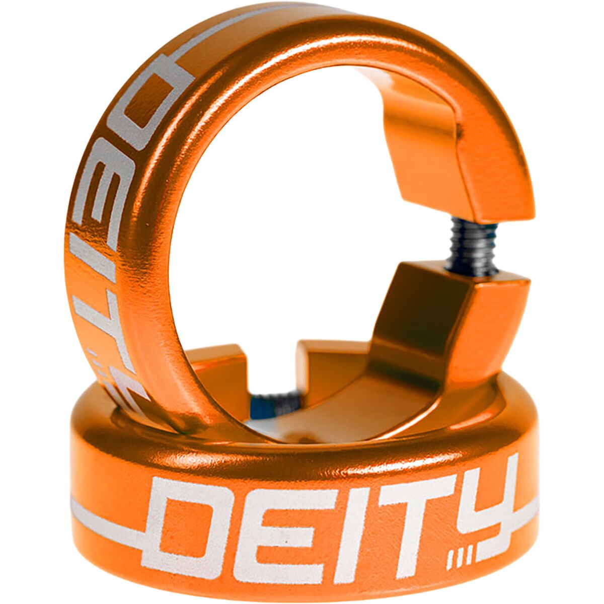 Image of Deity Components Grip Clamps Orange, One Size