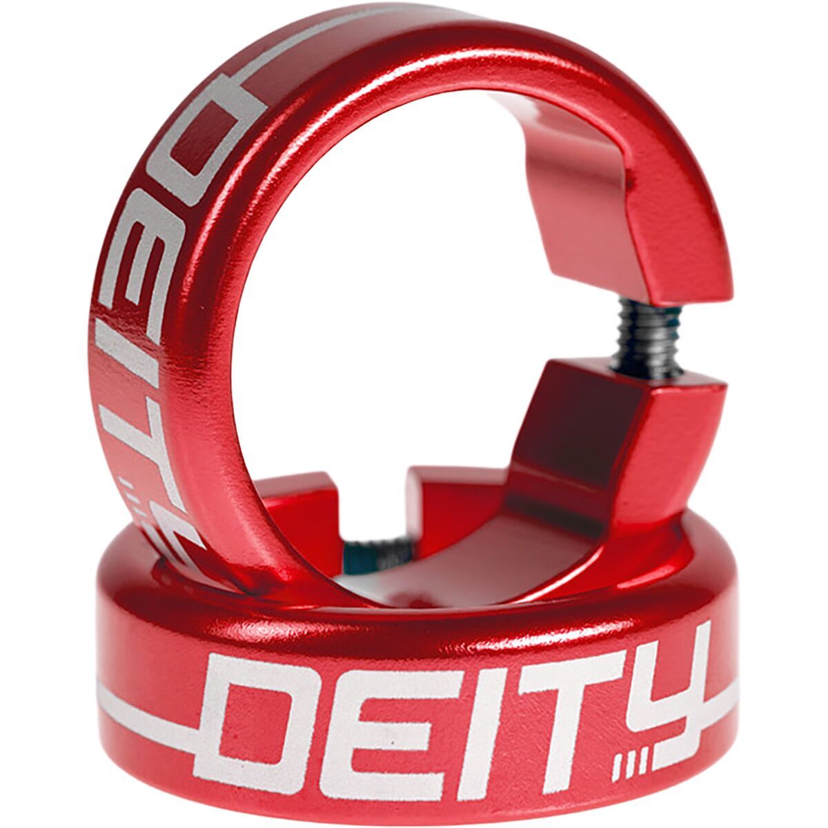 Image of Deity Components Grip Clamps Red, One Size