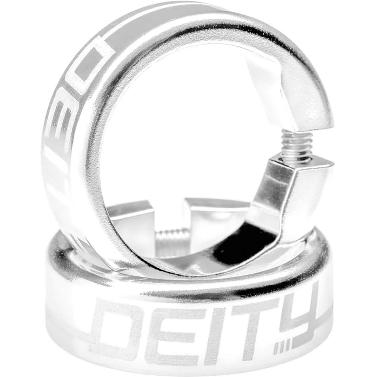 Image of Deity Components Grip Clamps Silver, One Size
