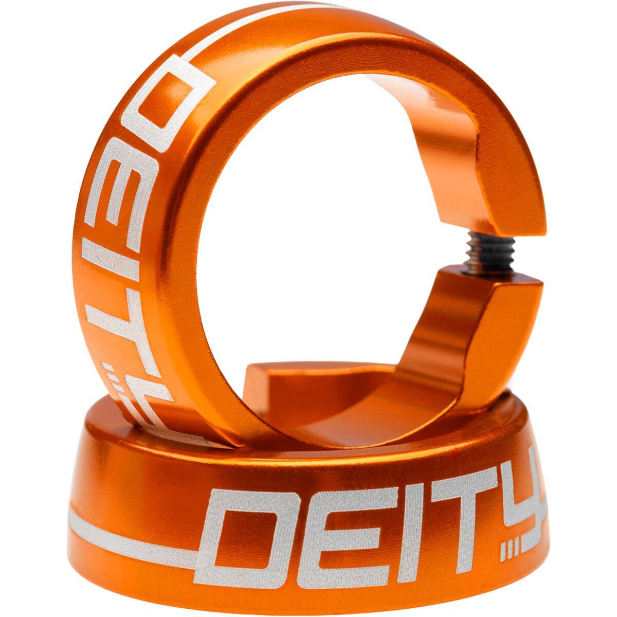 Image of Deity Components Megattack Grip Clamps Orange, One Size