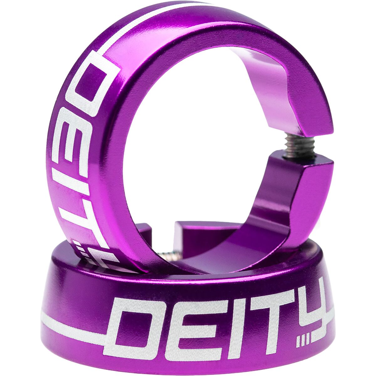 Image of Deity Components Megattack Grip Clamps Purple, One Size