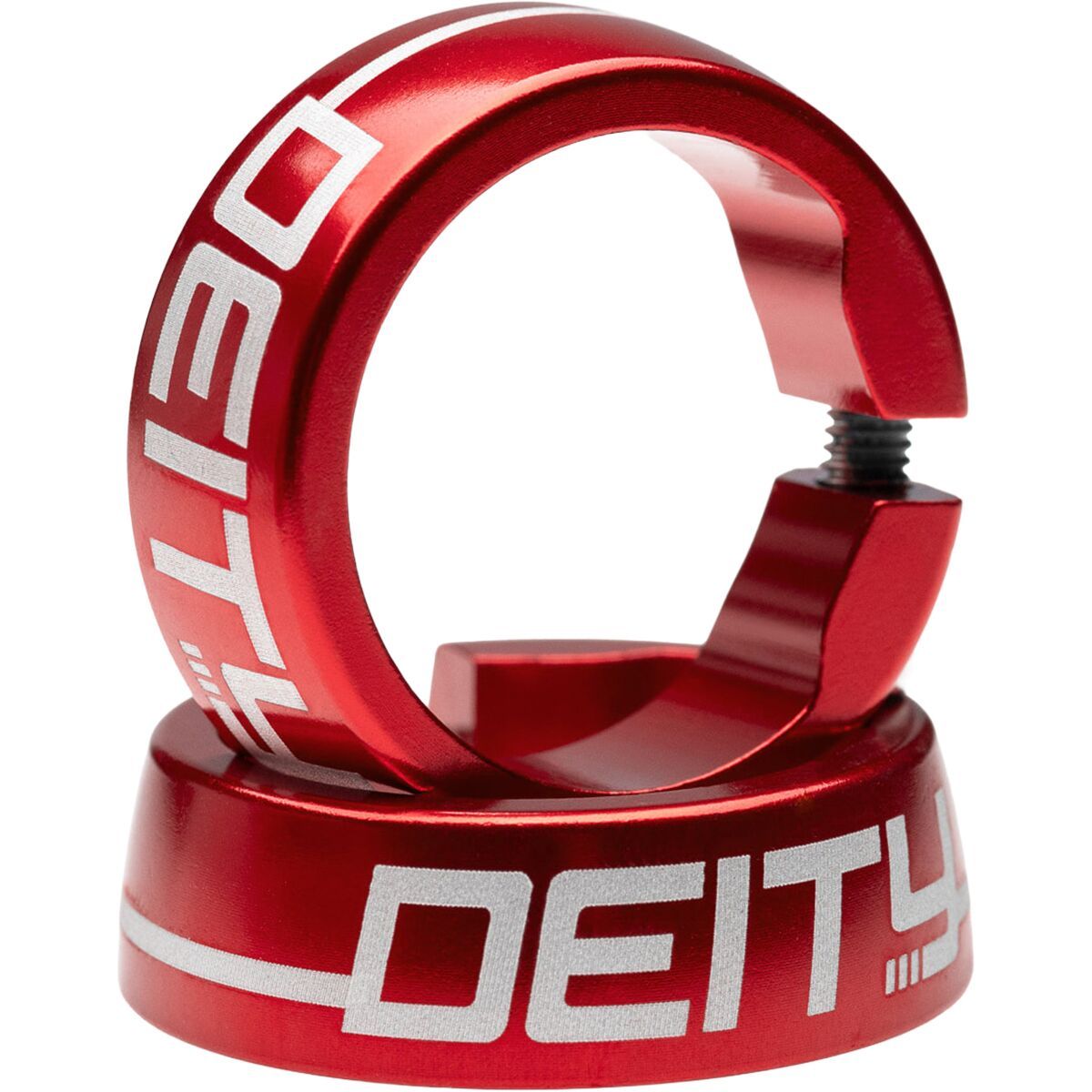 Image of Deity Components Megattack Grip Clamps Red, One Size