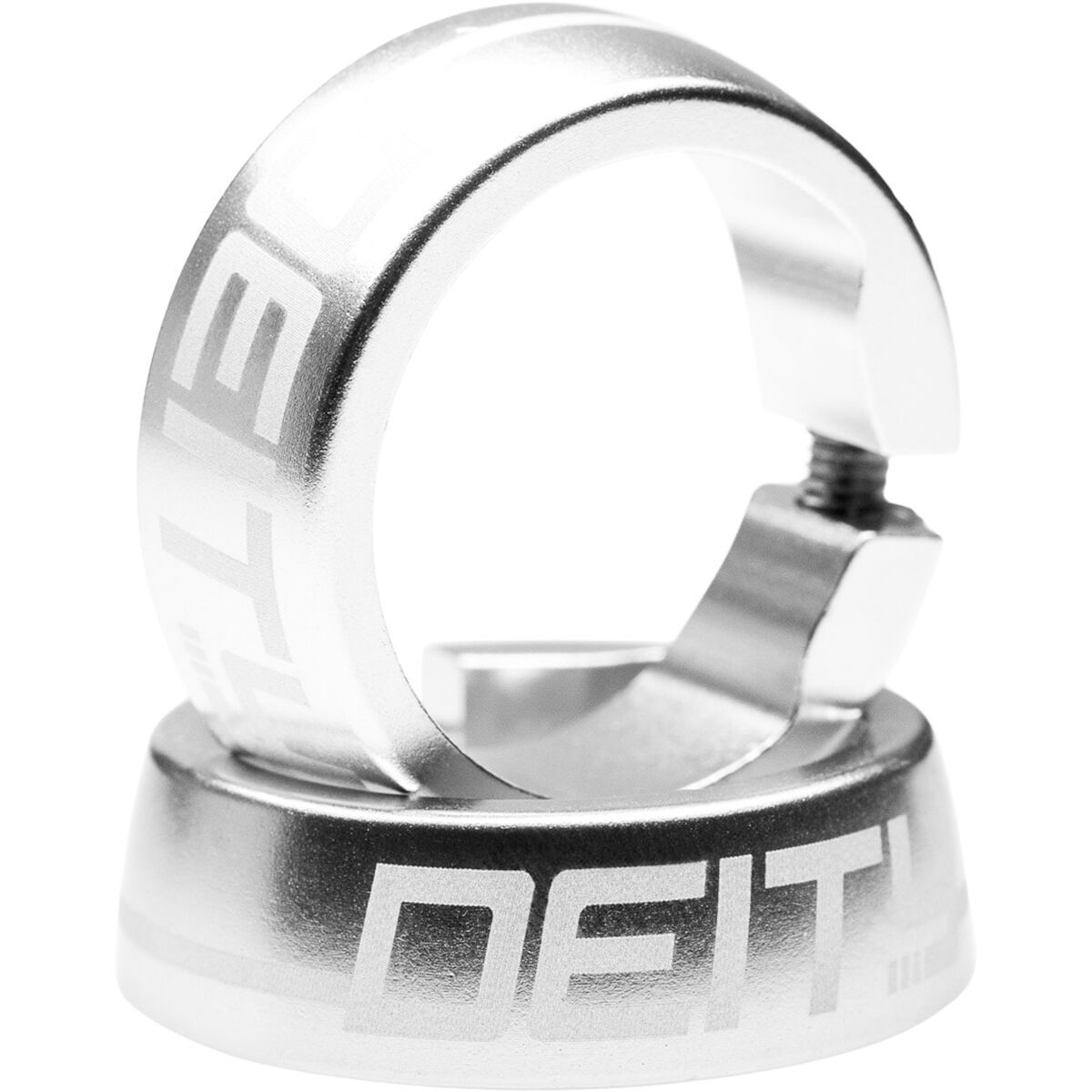 Image of Deity Components Megattack Grip Clamps Silver, One Size