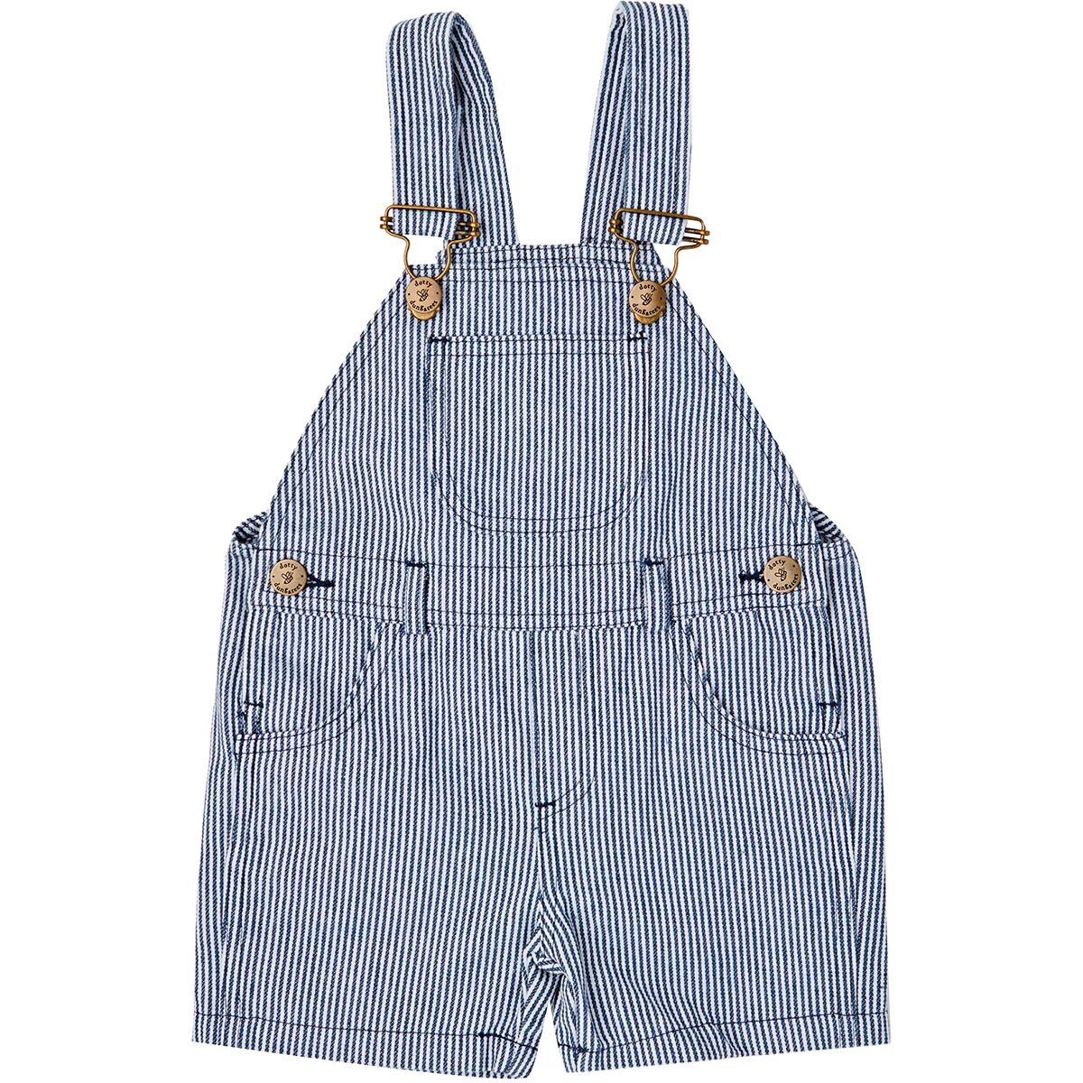 Dotty Dungarees Otto Stripe Short Overalls - Toddlers'