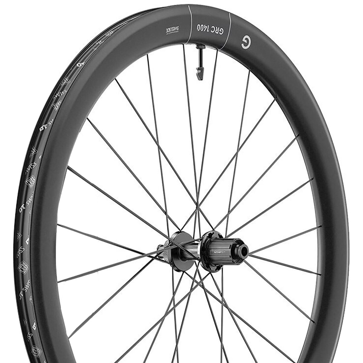 Image of DT Swiss GRC 1400 Dicut 50 700c Centerlock Wheel Rear, Black, 12x142mm, HG11, Ratchet EXP 36