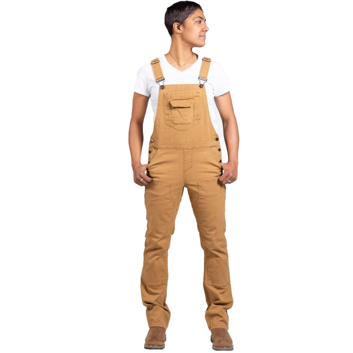 Image of Dovetail Workwear Freshley Overall - Women's Saddle Brown Canvas, 2x32