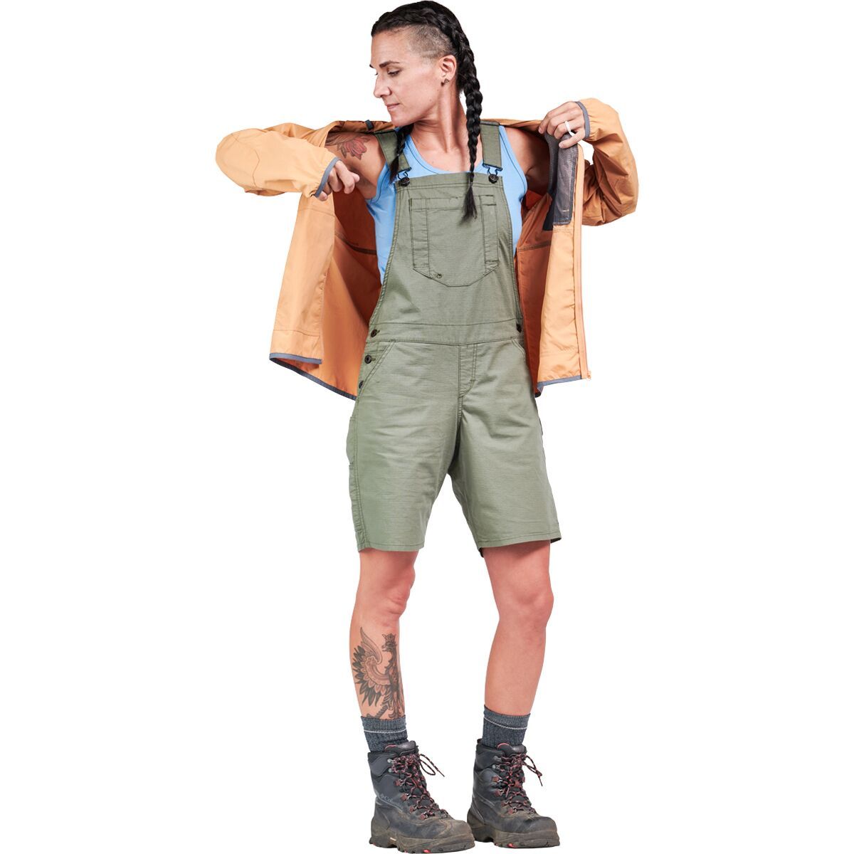 Dovetail Workwear Ultra Light Shortall - Women's Lichen Green, 2x9