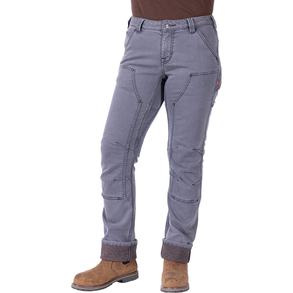 Image of Dovetail Workwear Britt Utility HotSwap Stretch Denim Pant - Women's Dark Grey, 2x30